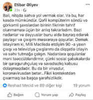 Deputatdan SƏRT CAVAB: "Bəzi nadanlar... "