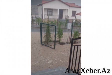Sel Laçında yaşayış sahələrinə ziyan vurub, bəzi evlərin zirzəmisinə su dolub, rəsmilər ərazidədir