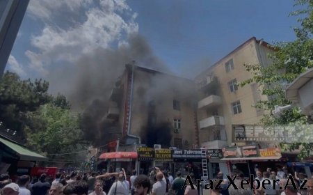 “Neftçilər”də dönərxana yanır