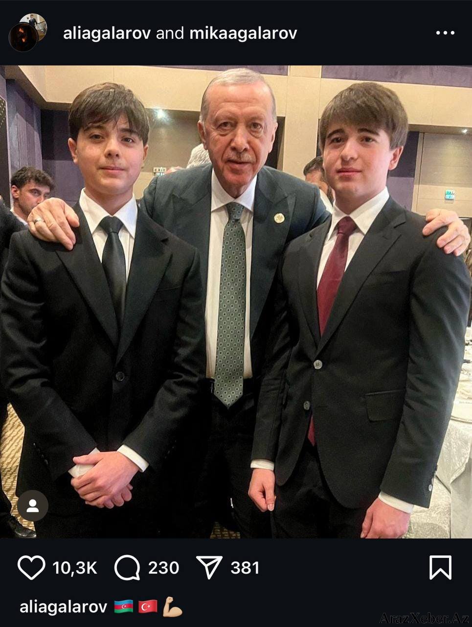 Prezidentin nəvələri Ərdoğanla GÖRÜŞDÜ — FOTO