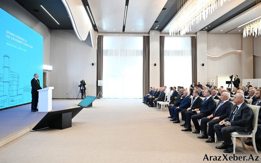 İlham Əliyev Mingəçevirdə “8 Noyabr” Elektrik Stansiyasının açılışında iştirak edib - YENİLƏNİB-2