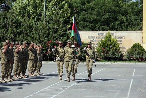 Hərbi xidməti başa vuran sərhədçi əsgərlər Silahlı Qüvvələrin ehtiyatına buraxılmışdır