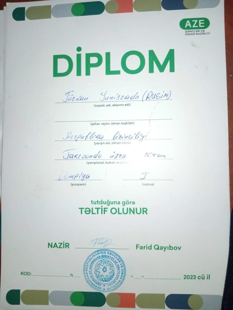 Yuniszadə Türkan – Azərbaycanın parlayan idman ulduzu