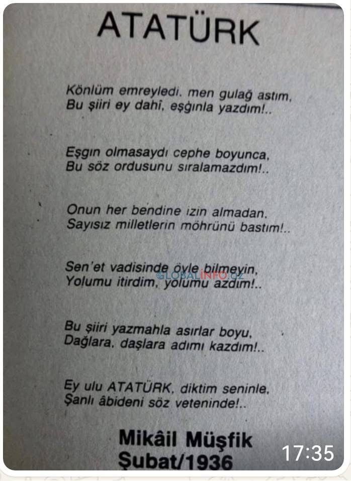 Müşfiqin Atatürkə yazdığı şeir tapıldı - FOTO